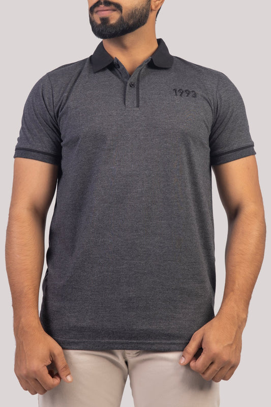 Charcoal Melange Polo Shirt