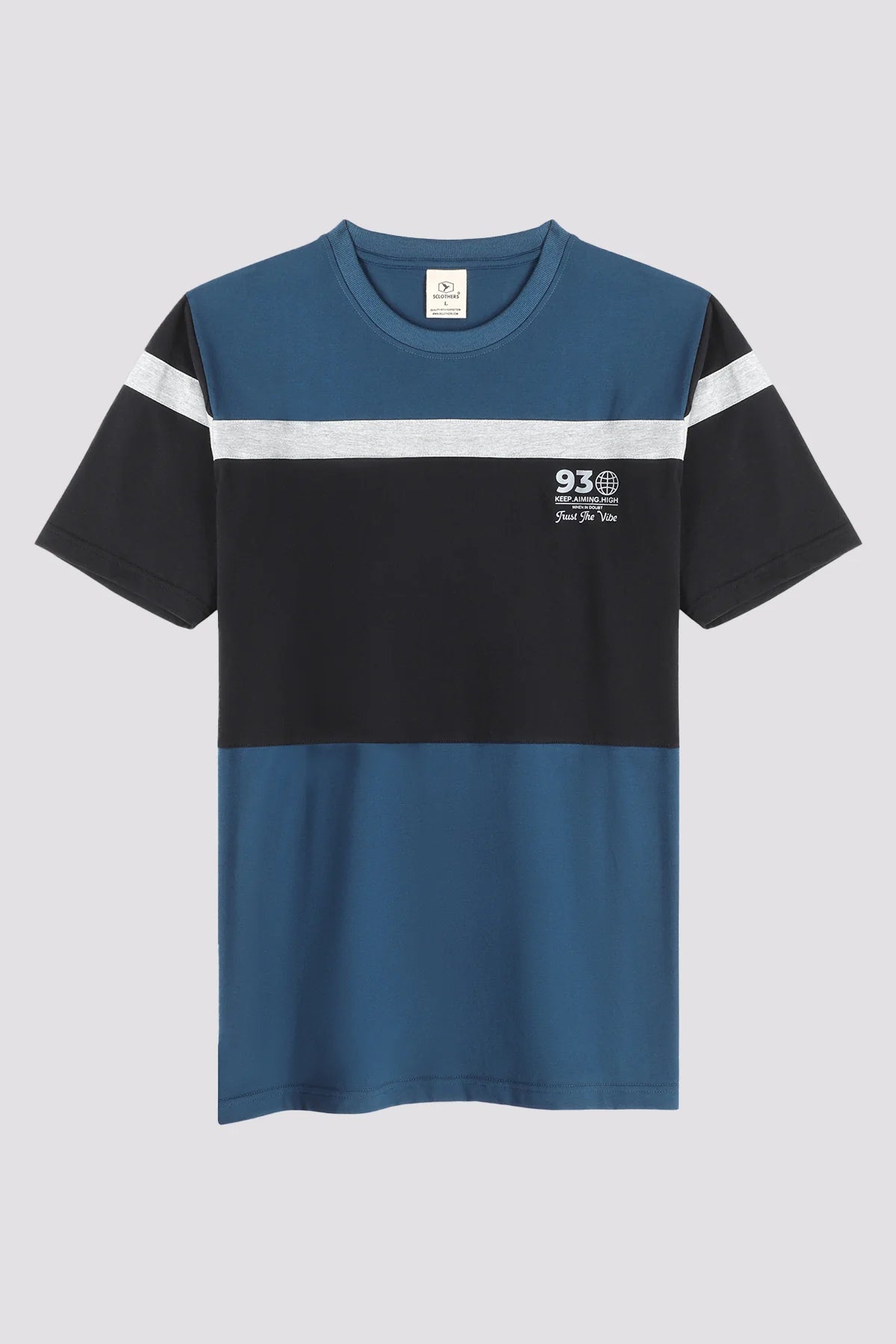 Black & Blue Cut & Sew T-Shirt