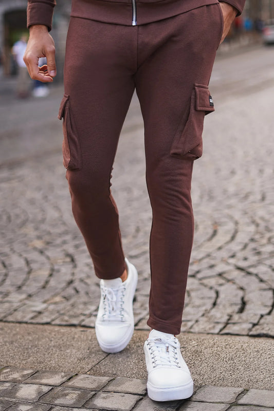 Sclothers Brown Cargo Jog Pants
