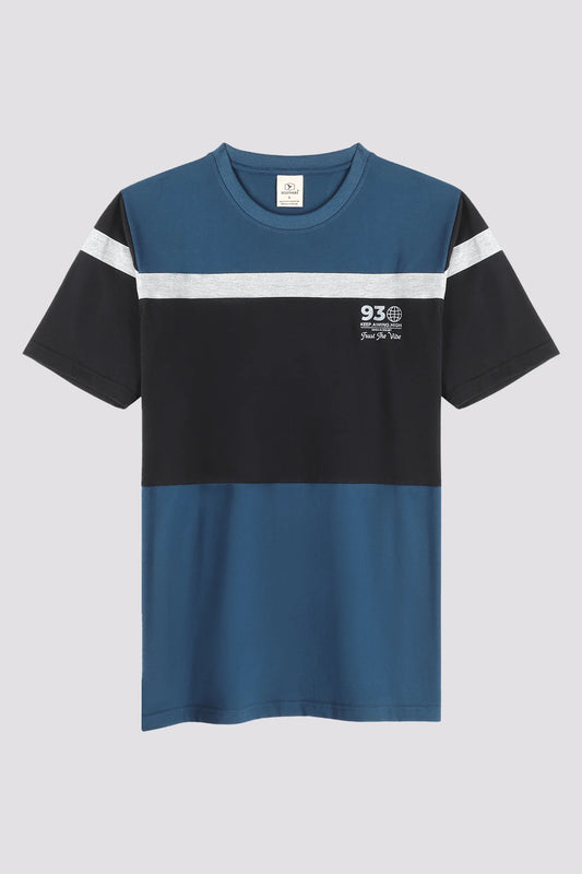 Black & Blue Cut & Sew T-Shirt