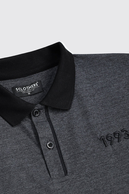 Charcoal Melange Polo Shirt