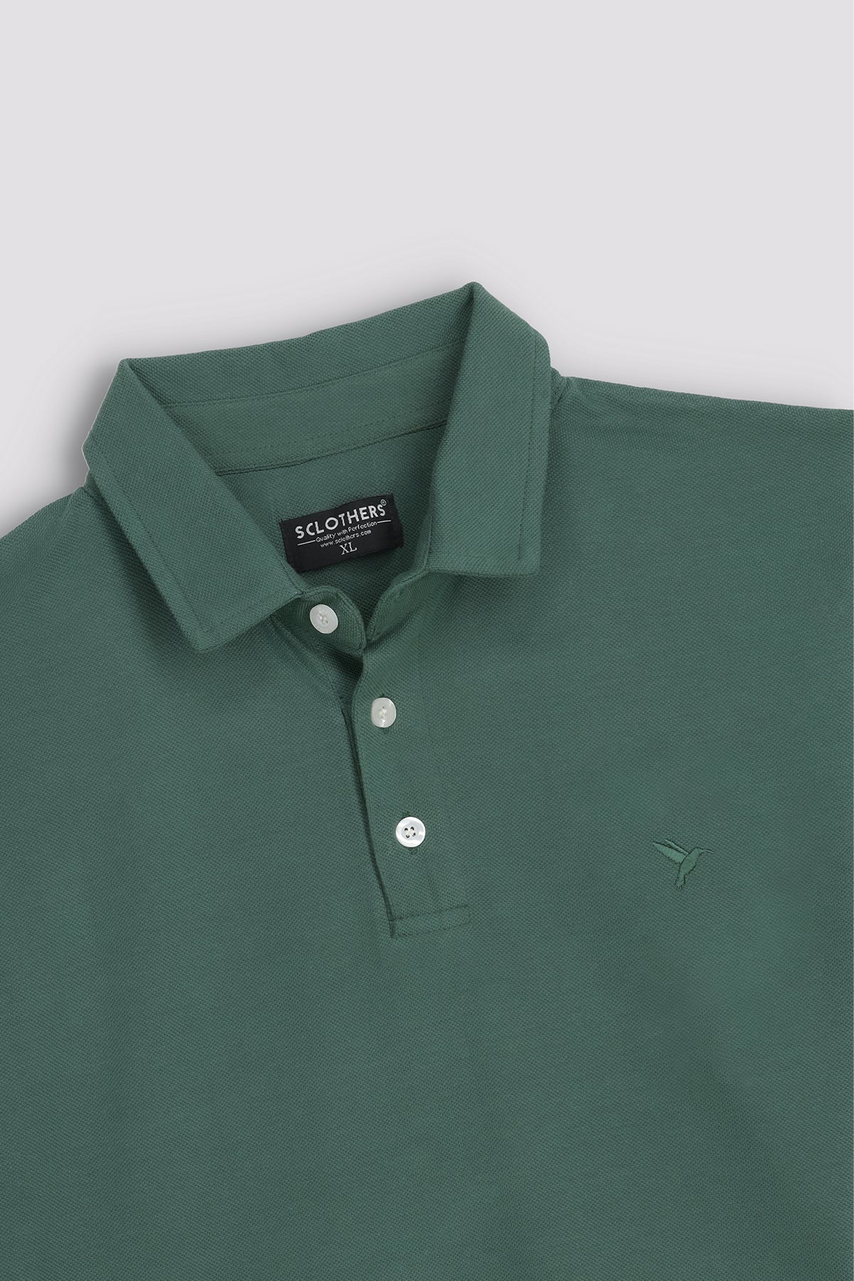 Green Regular Fit Short Sleeve Pique Polo Shirt