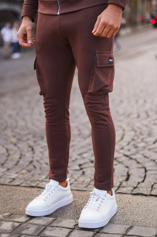 Sclothers Brown Cargo Jog Pants